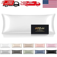 Mulberry Silk Body Pillow Case 20x54 - Cooling, Anti-Acne Luxurious Comfort