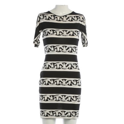 Diane von Furstenberg Kleid 32 US 2 Schwarz Weiß