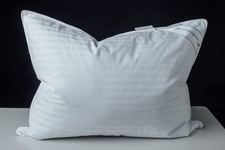 Soft Goose Down Feather Pillow - 100 Cotton, Supportive, Standard Size 20x26" W