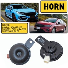 Car Black Loud Dual-tone Snail Horn For Honda Accord Fit Odyysey City Crv Civic