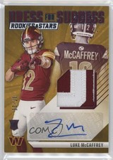 2024 Rookies & Stars Dress For Success 7/25 Luke McCaffrey Rookie Patch Auto RC