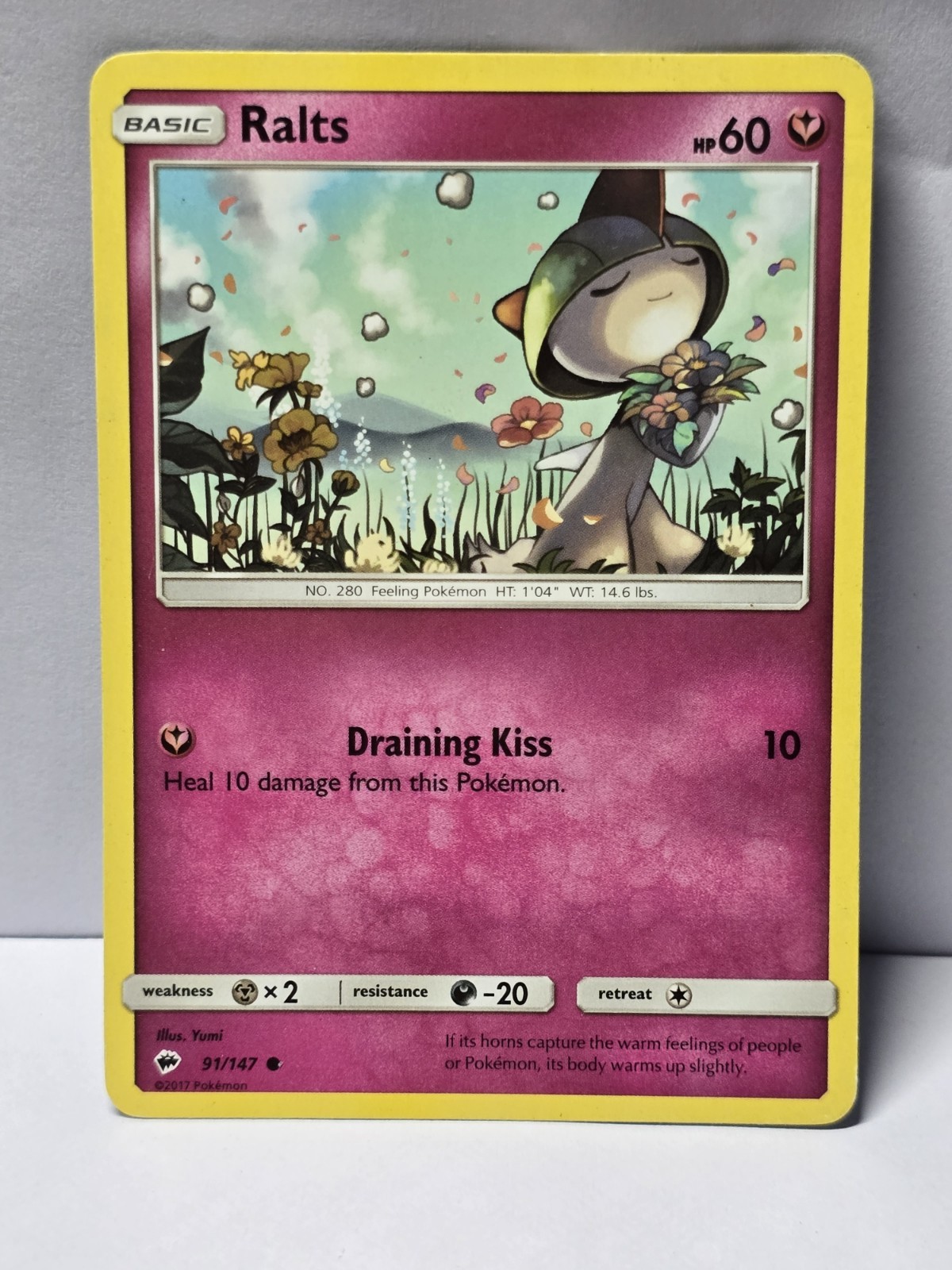 Ralts 91/147 Common Burning Shadows Pokemon Lightly Played