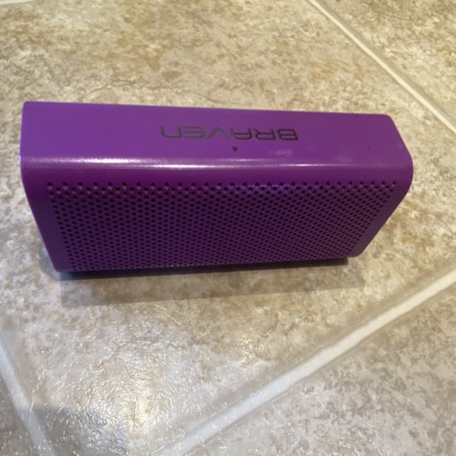 BRAVEN B705 Purple Portable Bluetooth Speaker USB Micro-USB Aux