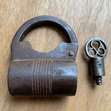 Antique Screw Type Iron Padlock with original...