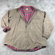 Vintage Wear Guard Chore Jacket Mens XL Beige Flannel Lined Coat Shacket Safari