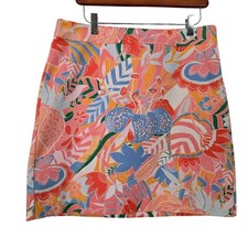 Talbots Multicolor Floral Lined A-Line Skirt Size 10P
