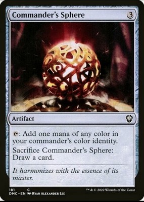 X 1 Commander's Sphere NM-M MTG Dominaria United 181 Magic the Gathering