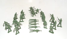 Lot of Mixed Army Men Processed Plastic Co Vintage Toy Soldiers 6 poses 30 Total