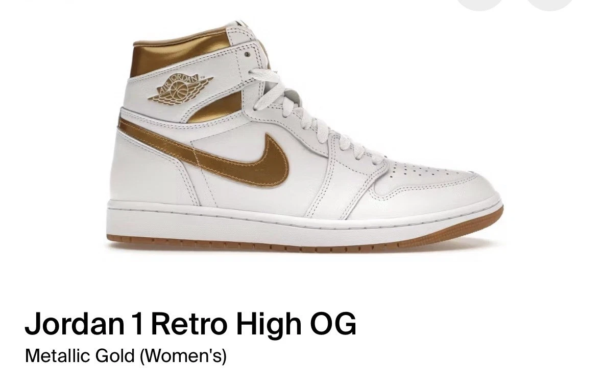Preços baixos em Jordan 1 Retro OG High Metallic Gold W | eBay