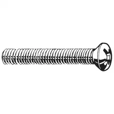 M4-0.70 X 20 Mm Phillips Oval Machine Screw, Plain 18-8 Stainless Steel, 100