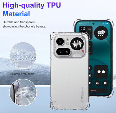 For Nothing Phone 4a Pro 4A Thin TPU Shockproof Clear Soft Case Tempered Glass
