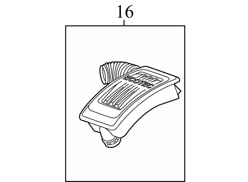 2010-2017 GMC Terrain Engine Air Intake Resonator 2.4L Used 20920721 OEM - Изображение 2 из 4