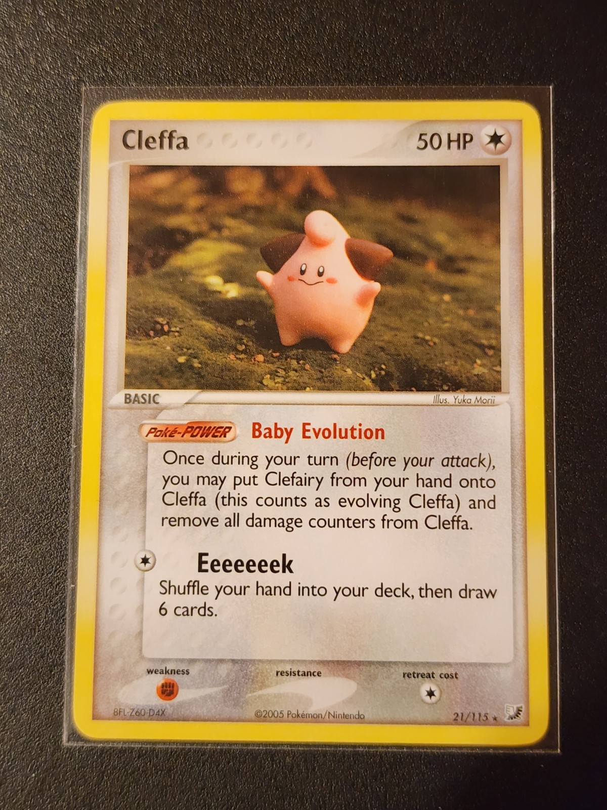 Cleffa 21/115 EX Unseen Forces Regular Rare 2005 Nintendo Pokemon Card NM