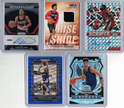 Portland Trail Blazers 10 card lot auto jersey RC Deni Avdija Damian Lillard
