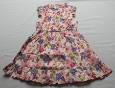 Mini Boden Girls' Gathered Woven Dress WR4 Blooming Pink Floral Bloom Size 4-5Y