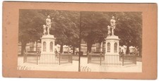 Switzerland Bern Statue of Berthold Von Zaehringen Stereo Photo circa 1860