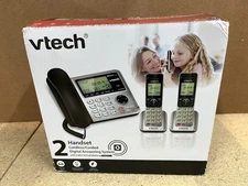 VTech 1 Corded Digital Answering System 2 Cordless Handsets CS6649-2 DECT 6 C67