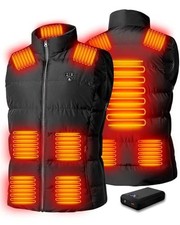 Heated Vest For men With 16000Mah Battery Pack Included Small-Medium Black