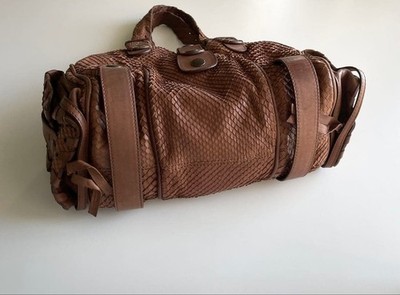 CHLOE Silverado Leather Shoulder Handbag Brown Pre-owned Made in