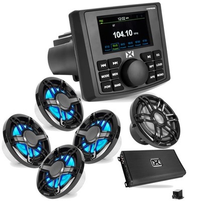 NVX VMPS35 Marine Receiver + 2 Pairs 6.5'' Speakers + Subwoofer + 5-Channel Amp