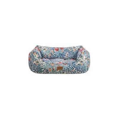 Morris & Co Haustierbett Bower kleines quadratisches weiches Stoffkissen Luxus