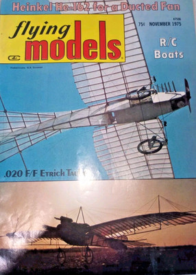 X Ducted-Fan Henikel He-162 featured Vintage 1975 Flying Models R/C Magazine