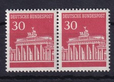 Bund 508 waagerechtes Paar Brandenburger Tor 30 Pf postfrisch