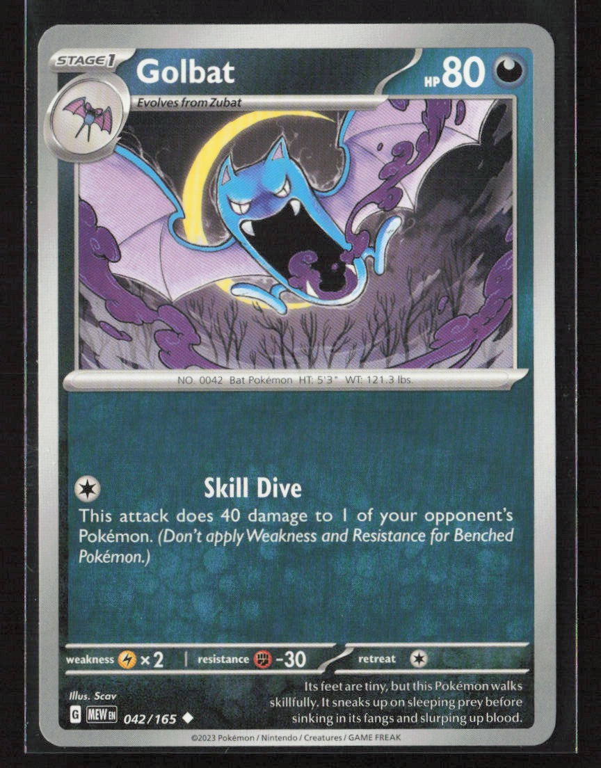 Golbat #042/165 SV: Scarlet & Violet 151 Uncommon Pokemon TCG NM/M
