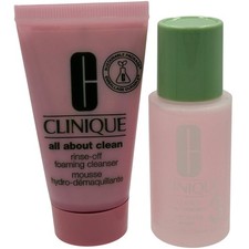 Clinique All About Clean Set Foaming Cleanser Clarifying Lotion - Travel Size