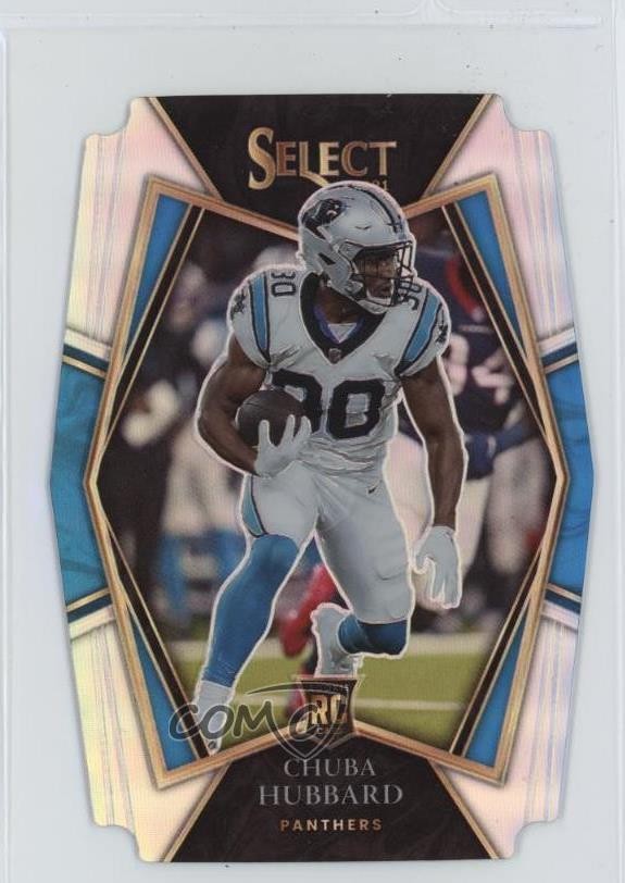 2021 Select Premier Level Silver Prizm Die-Cut Chuba Hubbard #176 Rookie RC 1d9f