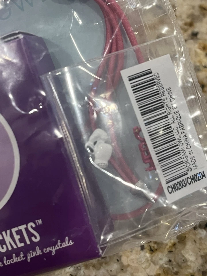 Breast Cancer Awareness Stretch Bracelet Set Origami Owl Pink Stones 2 Charms - Image 4 of 4