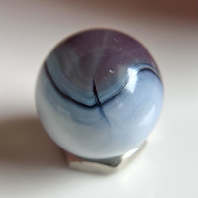  HTF Vitro Agate Conqueror Lavender Brushed Patch Marble NM+ .62 