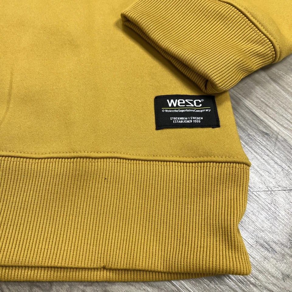 WeSC Miles Utility Crewneck Pullover Sweatshirt Honey/Black Men’s Size XL NWT - Image 3 of 4