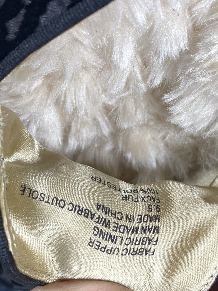 Zapatillas mocasines Birdies de terciopelo de leopardo negro forradas de piel sintética 9,5 para mujer Foto 4 de 4