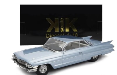KK SCALE MODELS CADILLAC SERIES 62 COUPE DEVILLE 1961 LIGHT BLUE 1/18 NIB