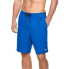 NWT Reebok Men's Swimwear 9" E-Board UPF 50 Swim Trunks Shorts Humble Blue Small