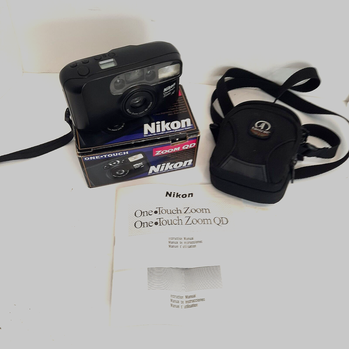 Nikon One Touch Zoom QD Film Camera W/ Box Manual Camera Case