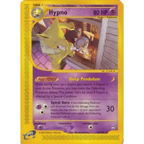 1x Hypno - H12/H32 - Holo Rare Heavily Played Pokemon G2 - Aquapolis