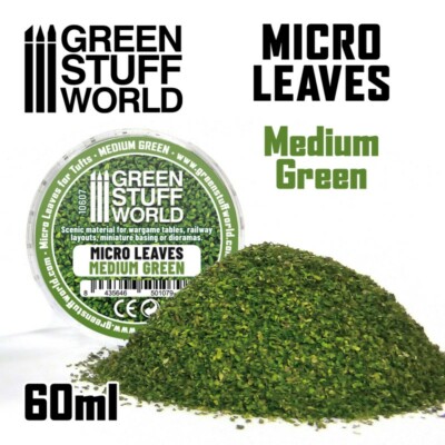 MIKROBLÄTTER - Mittelgrüner Mix - gras kraut base diorama wargames modellbau