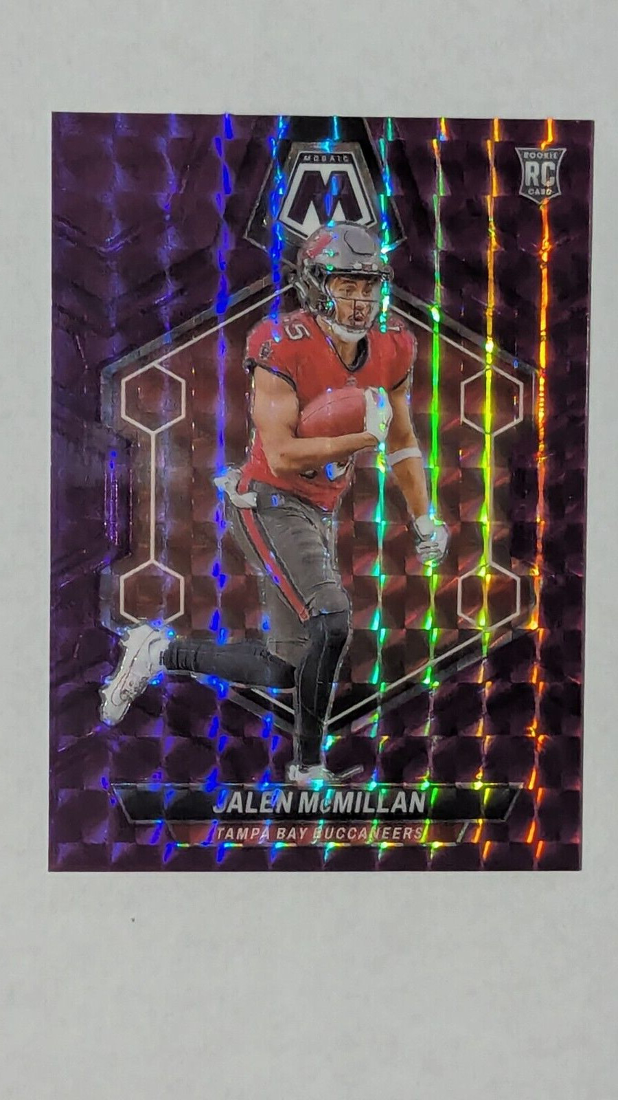 Jalen McMillan 2024 Mosaic #373 Purple Prizm Rookie /49 Buccaneers (RC)