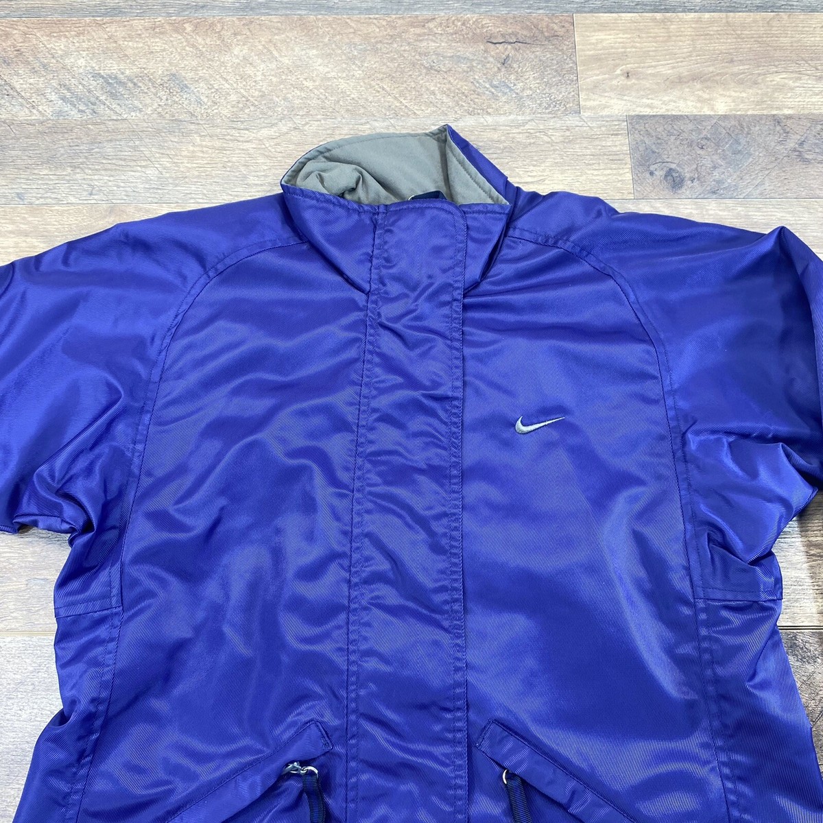 VTG Nike Womens Size S 4-6 90s PurpleFull Zip Nylon Windbreaker