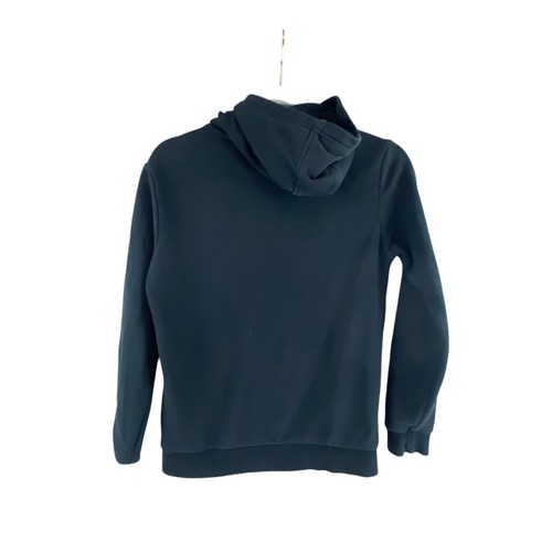 Adidas Kids Black Hoodie Sweatshirt Logo Design Cotton Blend Sz M Pullover Goth - Picture 7 of 11