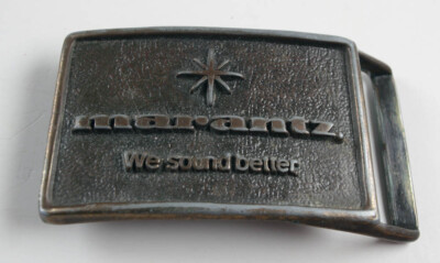 Scarce Vintage 70's Marantz Stereo We Sound Better Belt Buckle Rare FREE SHIPNG