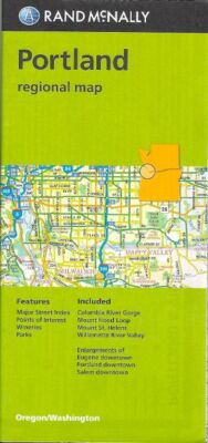 Portland Regional Map, Oregon, by Rand McNally