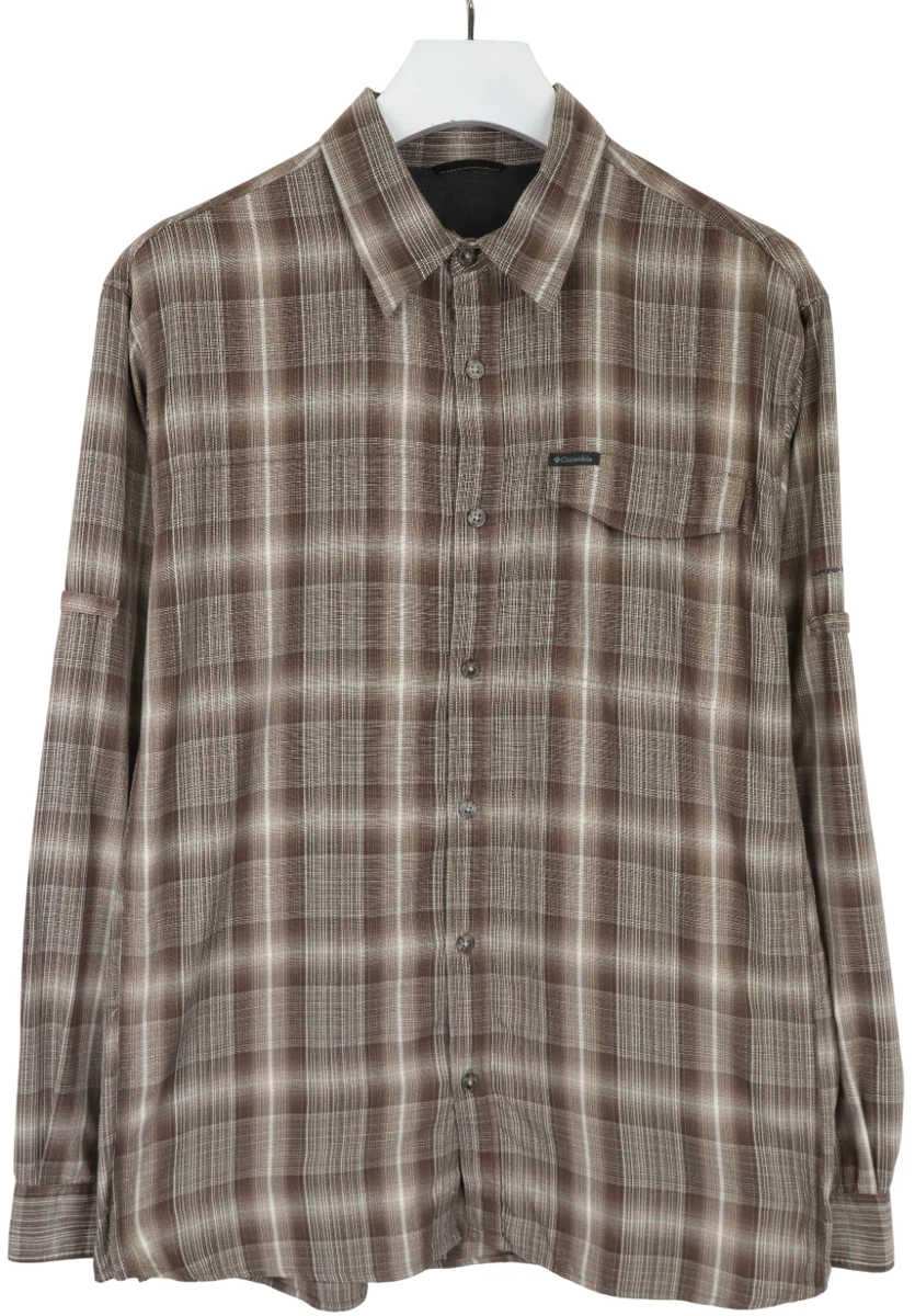 Chemise boutonnée manches courtes jaune pêche COLUMBIA PFG Omni Shade XL