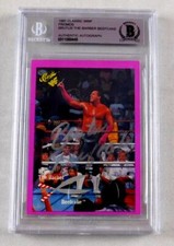 Brutus Beefcake Signed WWF Classic Promo Purple Trading Card WWE Beckett COA