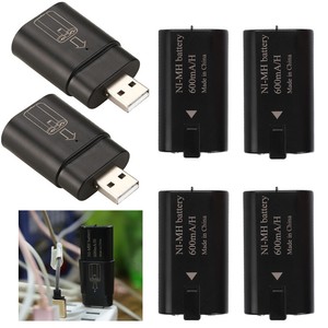 Details about 4x 5V Rechargeable Battery Pack+2 USB Charging Dock Kit For  XBOX ONE Controller