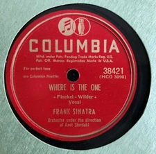 Frank Sinatra - 78rpm Shellac - Columbia 38421 - Where Is The One/Bop Goes My