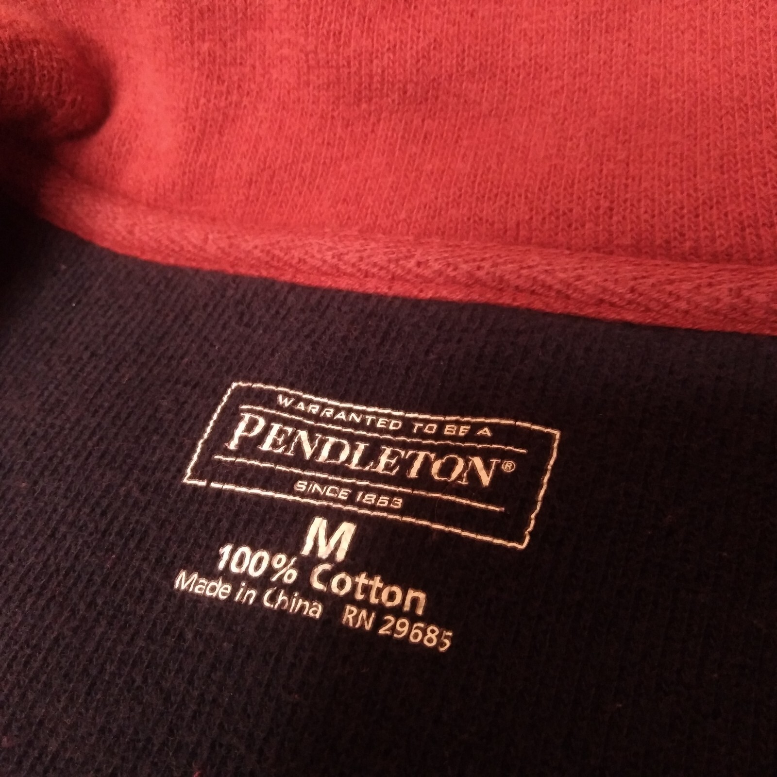 Pendleton Pullover Sweater Men Medium Red Cotton - image 2
