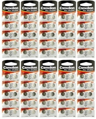 100 Pk Camelion AG8 LR1120 391 391A SR1120 LR55 Alkaline Button Cell Battery